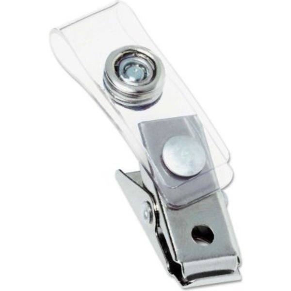 General Binding Corporation GBC® Badge Clip with Mylar Strap, Silver, 100/Box 1122897